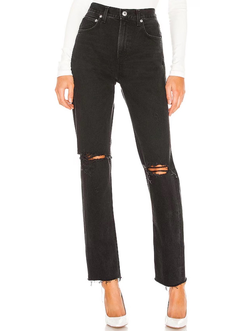 AGOLDE Cherie High Rise Straight Jeans in Distortion